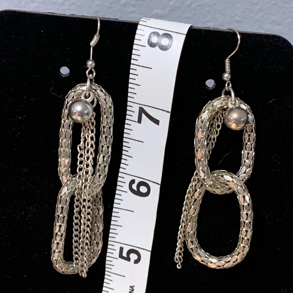 Double Loop & Chain Earrings - image 6